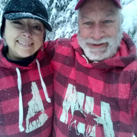 New Hampshire Moose Buffalo Plaid Hoodie
