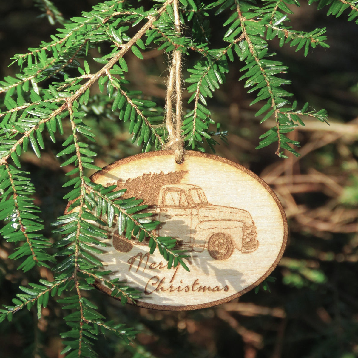 Christmas Truck Oval Ornament