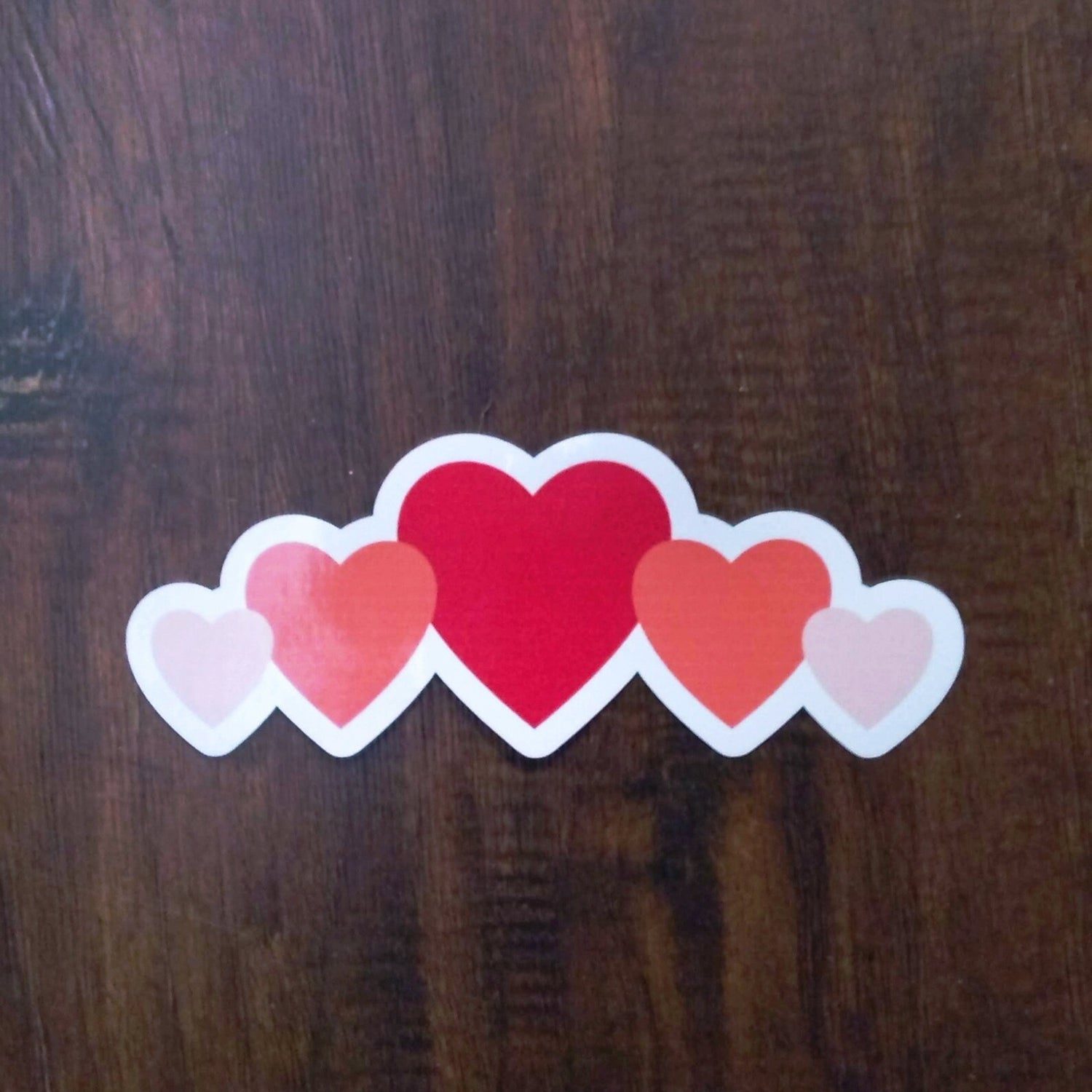 Row of Hearts Sticker