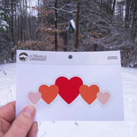 Row of Hearts Sticker