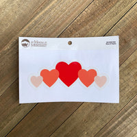 Row of Hearts Sticker